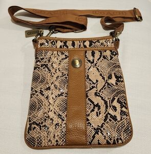 Sold-Coach Animal Print Embossed Leather Crossbody